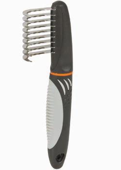DE-MATTING COMB FOR DOGS BENDED TEETH