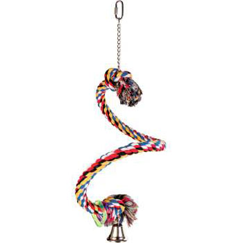 PLAYING SPIRAL PERCH COTTON W BELL 50CM