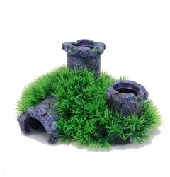 THREE PIPES WITH MOSS