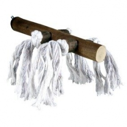 NATURAL PERCH W COTTON ROPES 20CM/23MM