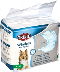DIAPERS FOR MALE DOGS S-M 30-46CM 12PCS