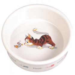 CAT BOWL CERAMIC WITH MOTIF 0.2L/ 12CM - Click for more info