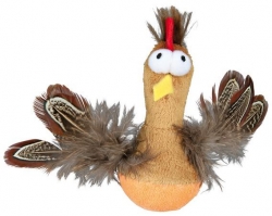 ROLYPOLY CHICK W MICROCHIP/FEATHERS 10CM