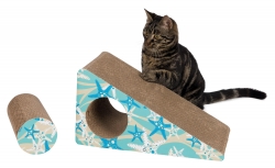 SCRATCHING RAMP 2-PIECES 48CM TURQUOISE - Click for more info