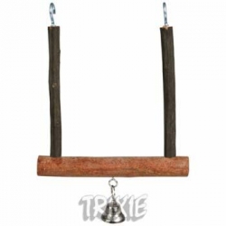 BARKWOOD BIRD SWING WITH BELL 12X15CM - Click for more info