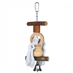 NATWOOD HANGING TOY WITH BELL/ROPE 20CM - Click for more info